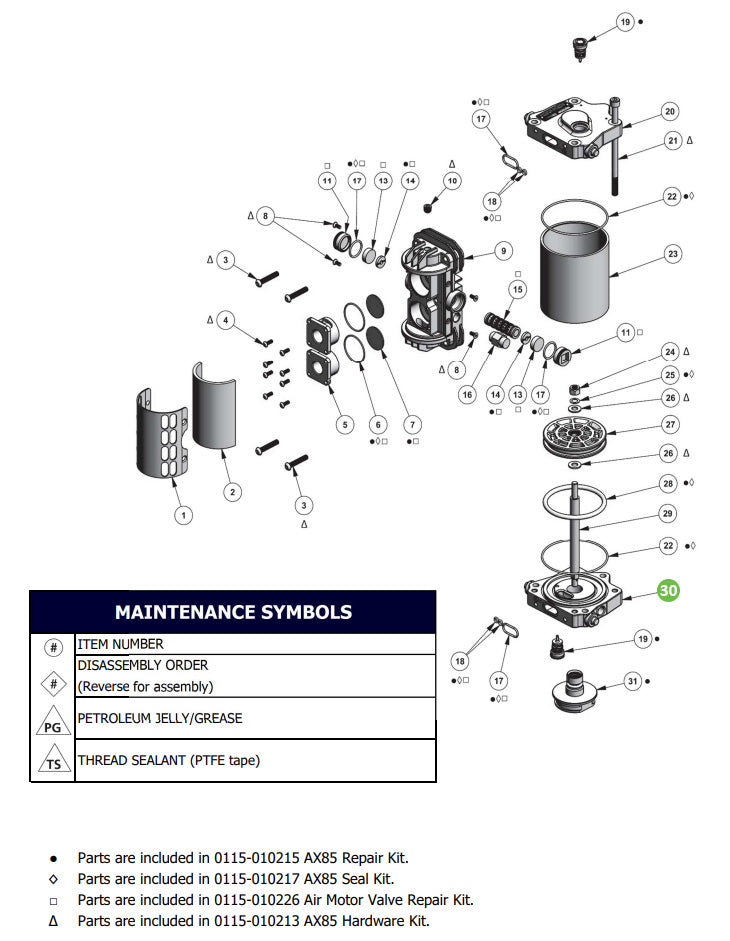 Binks 0115-010006 Lower End Cap Machining