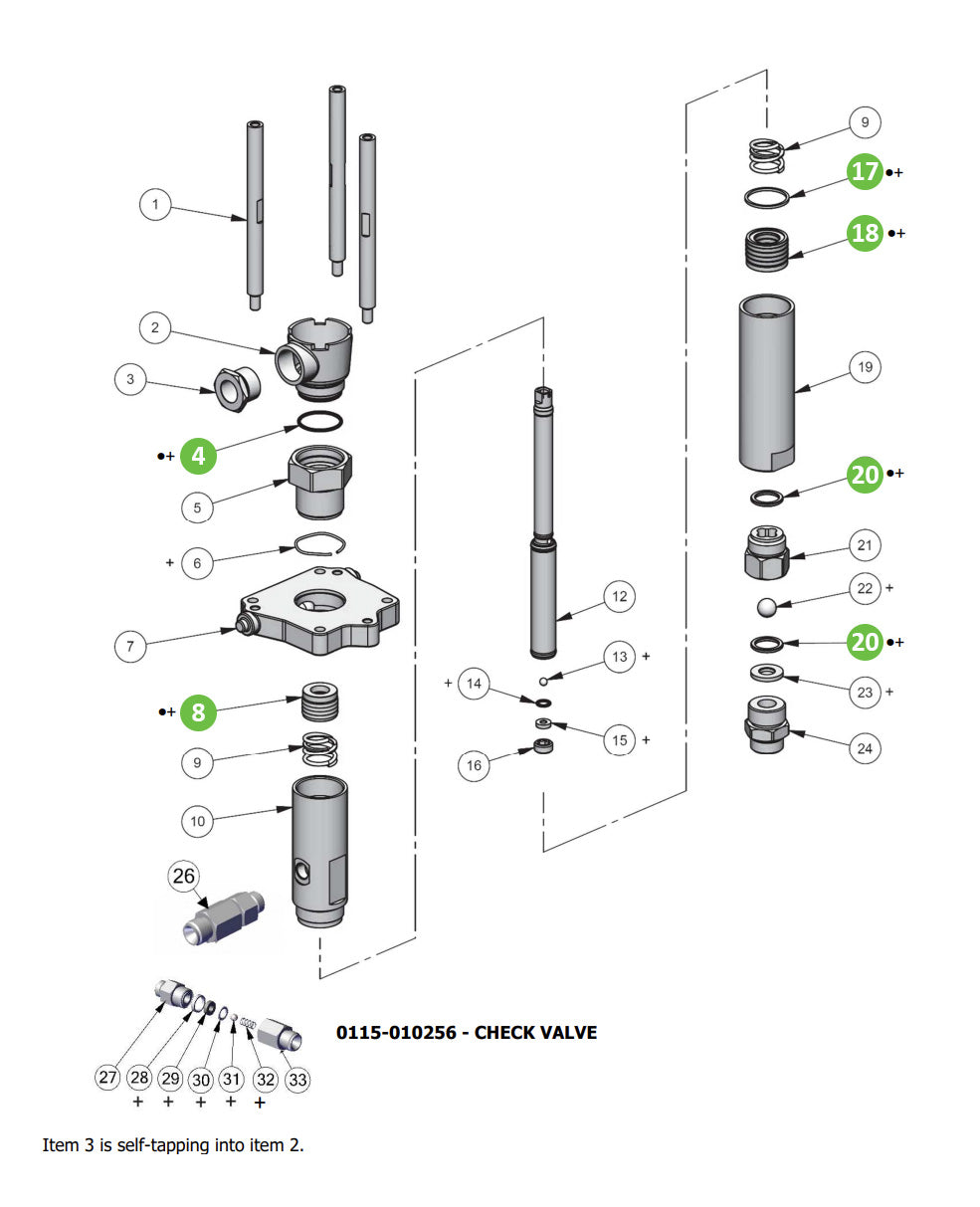 Binks 0115-010225 FX4 Seal Kit (PTFE/UHMWPE)
