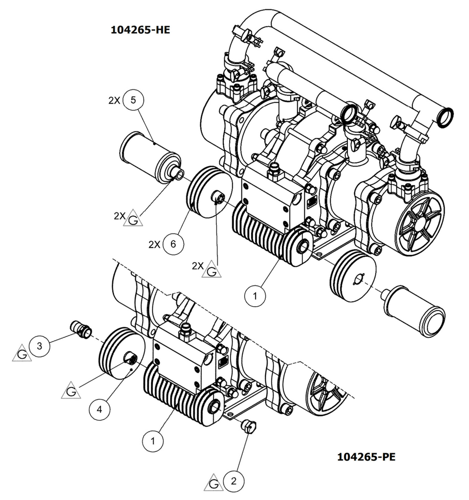 Binks Maple Pump Heat Exchanger Extension - Piped Exhaust - Total Finishing Supplies