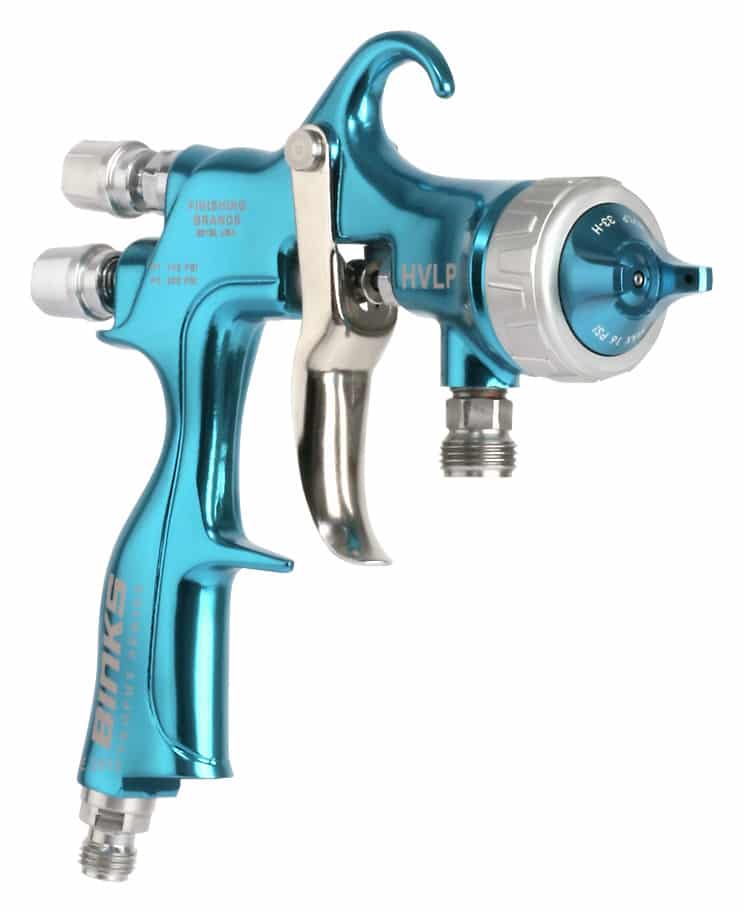 Binks 2465-HV1 Trophy HVLP Pressure Gun Kit With 1.0mm, 1.4mm, 1.8mm Fluid Nozzle