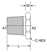 MP-FP Reducer Bushing, 1" x 3/4"