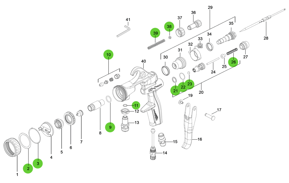 C.A. Technologies 2411779 CAT-Xpress Repair Kit