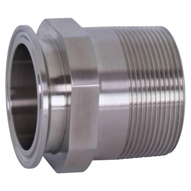 Male Clamp Adapter 1” Sanitary x ½” M.NPT