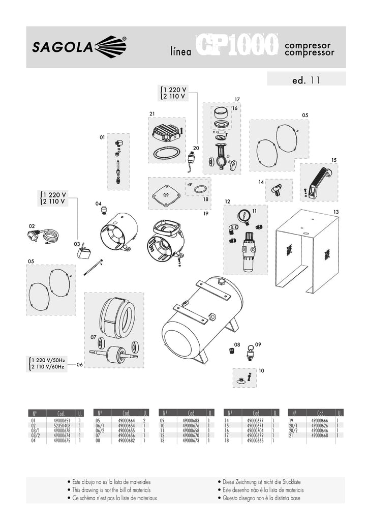 Sagola CP 1000/2000 - Motor Drain Valve - Total Finishing Supplies