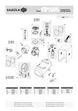 Sagola CP 1000/2000 - Cover Head Valve Parts Kit - Total Finishing Supplies