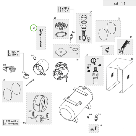Sagola CP 1000 - Tank Air Pipe Kit - Total Finishing Supplies