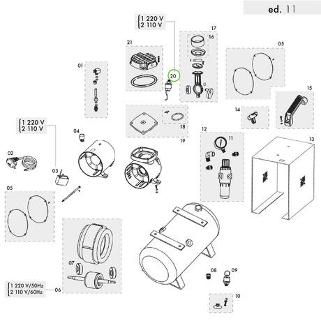 Sagola CP 1000 - Pressure Switch; 110V - Total Finishing Supplies