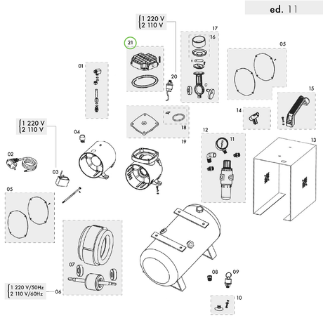 Sagola CP 1000 - Head Kit - Total Finishing Supplies