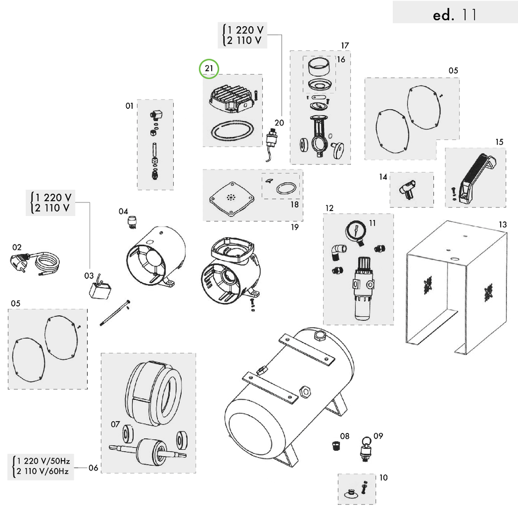 Sagola CP 1000 - Head Kit - Total Finishing Supplies