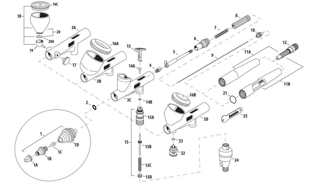 Head Nozzle Cap (C1) I5351C; Iwata Custom Micron - Total Finishing Supplies