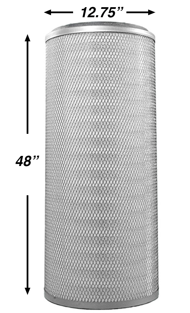Erzinger Open Top Cap Cartridge Filter 12.75" x 48", 325 sqft