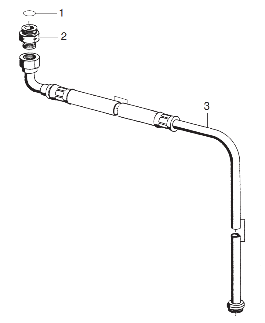 WIWA 0609706 Flexible Drum Suction Assembly For Wall Mount (150 Series)
