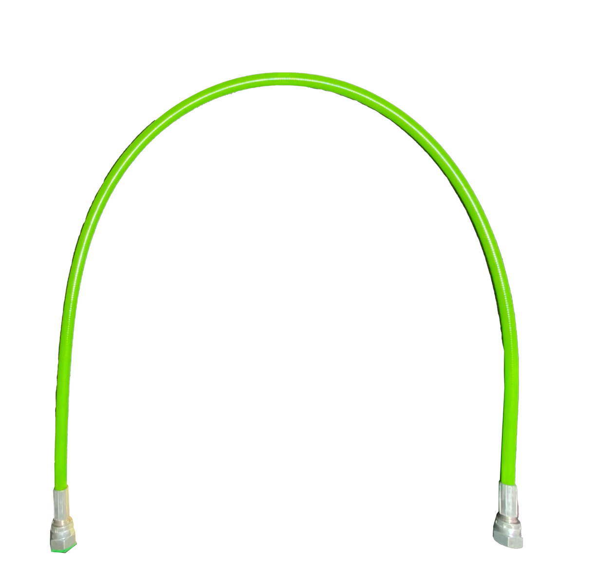 3/16” x 24" Fluid Hose, 1/4” SS BSP Fittings - Green (3500 psi)