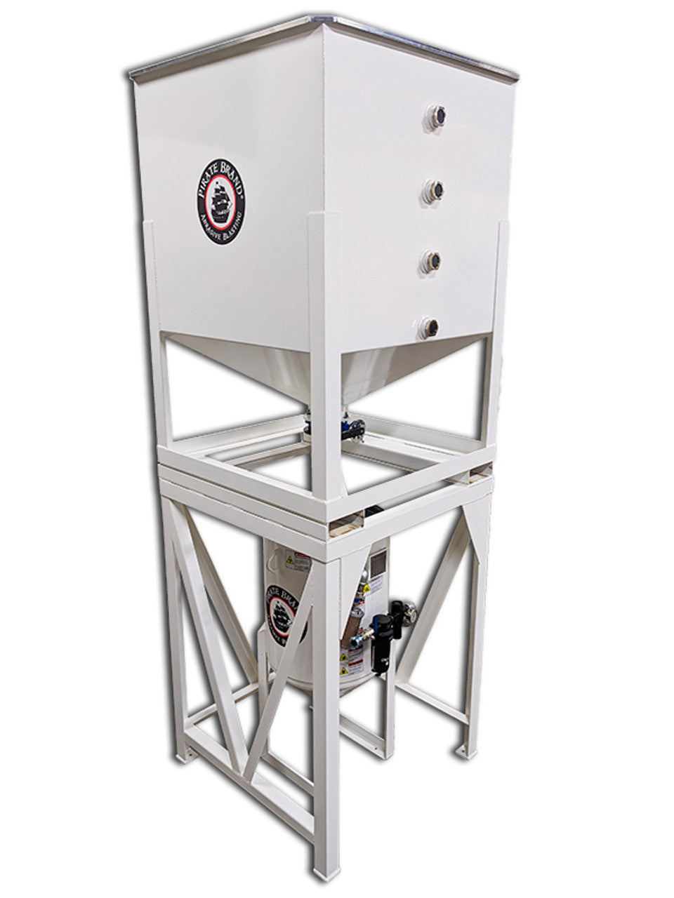 Pirate Brand - Bulk Bag, Garnet Hopper, Base, 45"L x 45"W x 62"H, Accommodates 6.5 cu ft & Below Vessels