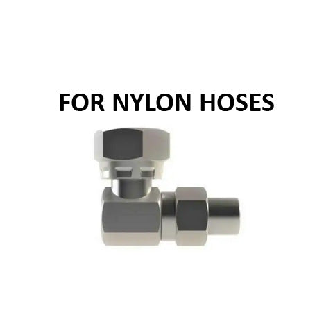 Hosco Hose and Tubing Connectors, No Spring Guard Elbow, For Nylon Hoses (Various Size Options)