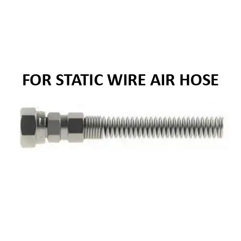 Hosco Hose and Tubing Connectors, Spring Guard Straight, For Static Wire Air Hose (Various Size Options)