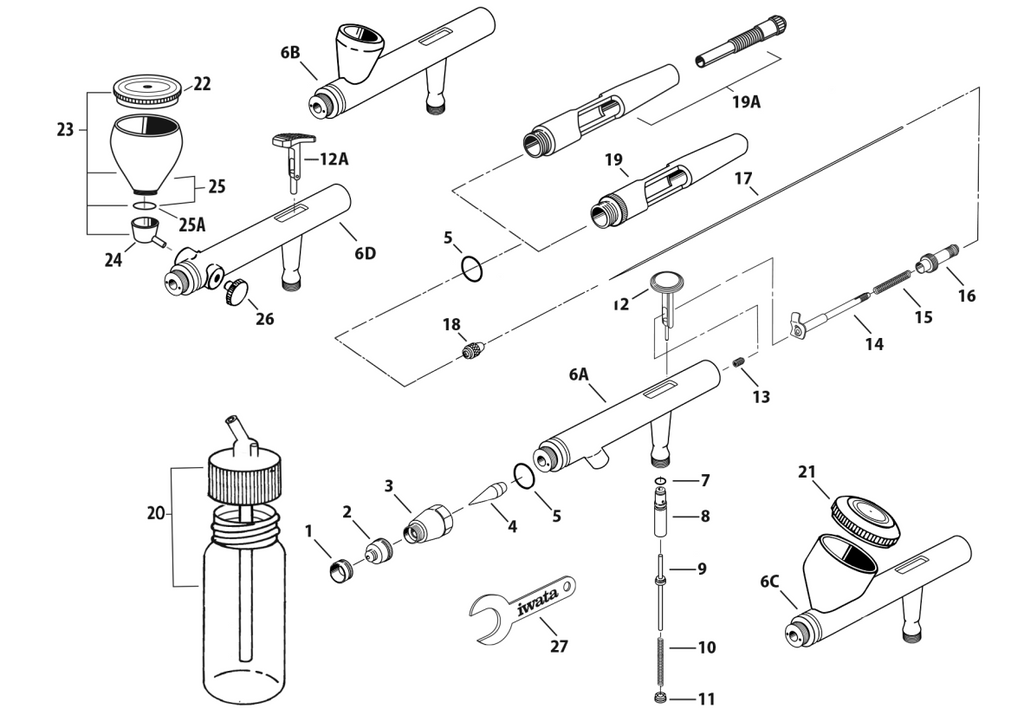 Needle Cap I6011; Iwata Eclipse Airbrush - Total Finishing Supplies