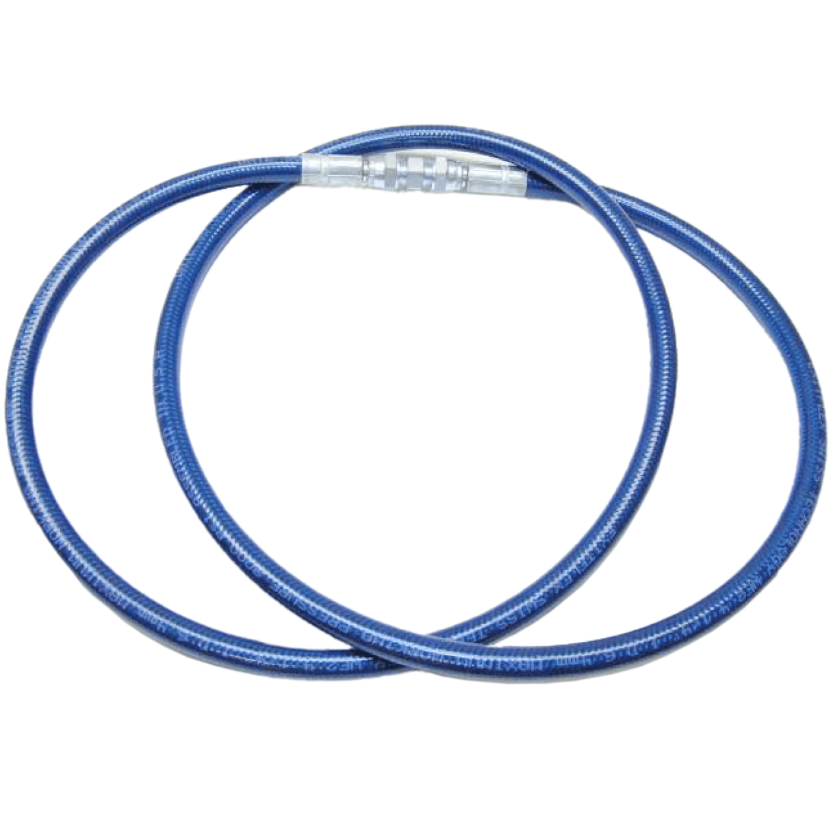 1/4” Airless Fluid Hose – Translucent Blue (8000 psi) - 50' - Fittings: 1/4" Females
