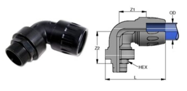 Dan-Am Air 1/2" NPT Threaded 90 - Total Finishing Supplies