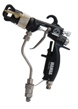 TFS Label Air-Assist-Airless (AAA) 14:1 Peak™ Pump - Cart Model Set-Up (V Packing) with MAMBA® AAA Spray Gun