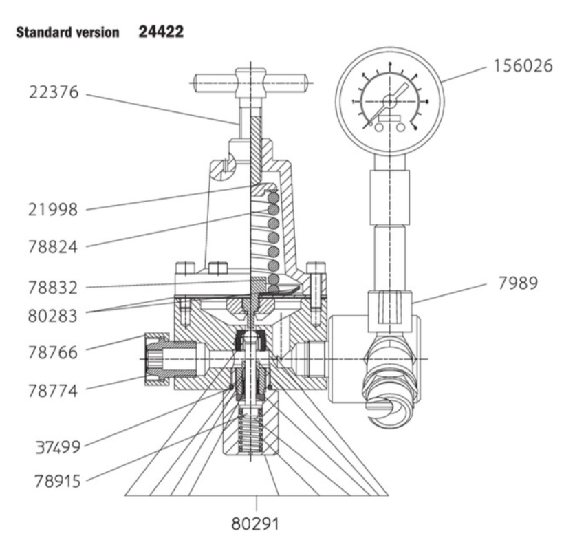 SATA 22376 T-Handle, 0/124 - Total Finishing Supplies