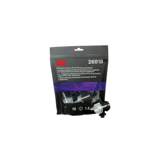 3M™ 26818 Atomizing Head Refill Kit, 1.8 mm, Clear, For 3M™ Performance Pressure HVLP Spray Gun