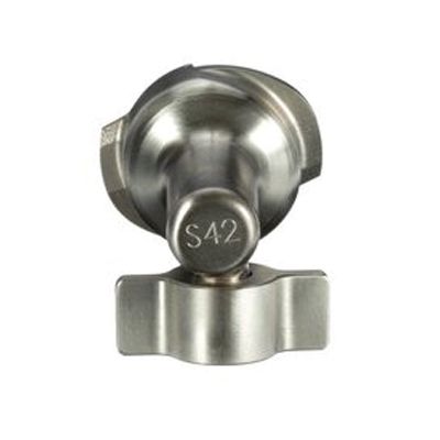 PPS™ 26138 Series 2.0 #S42 Adapter, 3/8-19 BSP R-Angle (Female), Use With: Series 2.0 Spray Cup System - Total Finishing Supplies