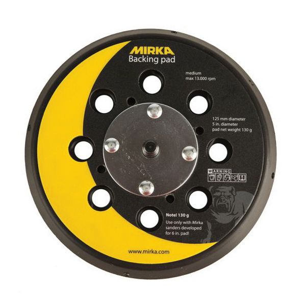 Mirka 5" 28-Hole Grip Backup Pad Made for 6" Sanders, 915GV28-130G