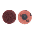 Norton® Merit® 64065 Non-Woven Quick Change Buffing Disc, 3 in Dia, 100 Grit, Maroon - Total Finishing Supplies