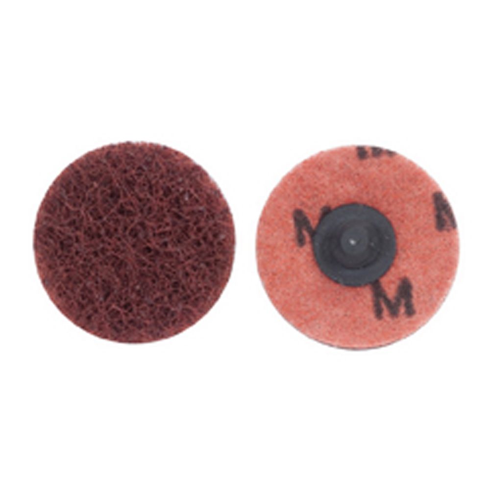 Norton® Merit® 64065 Non-Woven Quick Change Buffing Disc, 3 in Dia, 100 Grit, Maroon - Total Finishing Supplies