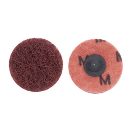 Norton® Merit® 64065 Non-Woven Quick Change Buffing Disc, 3 in Dia, 100 Grit, Maroon - Total Finishing Supplies