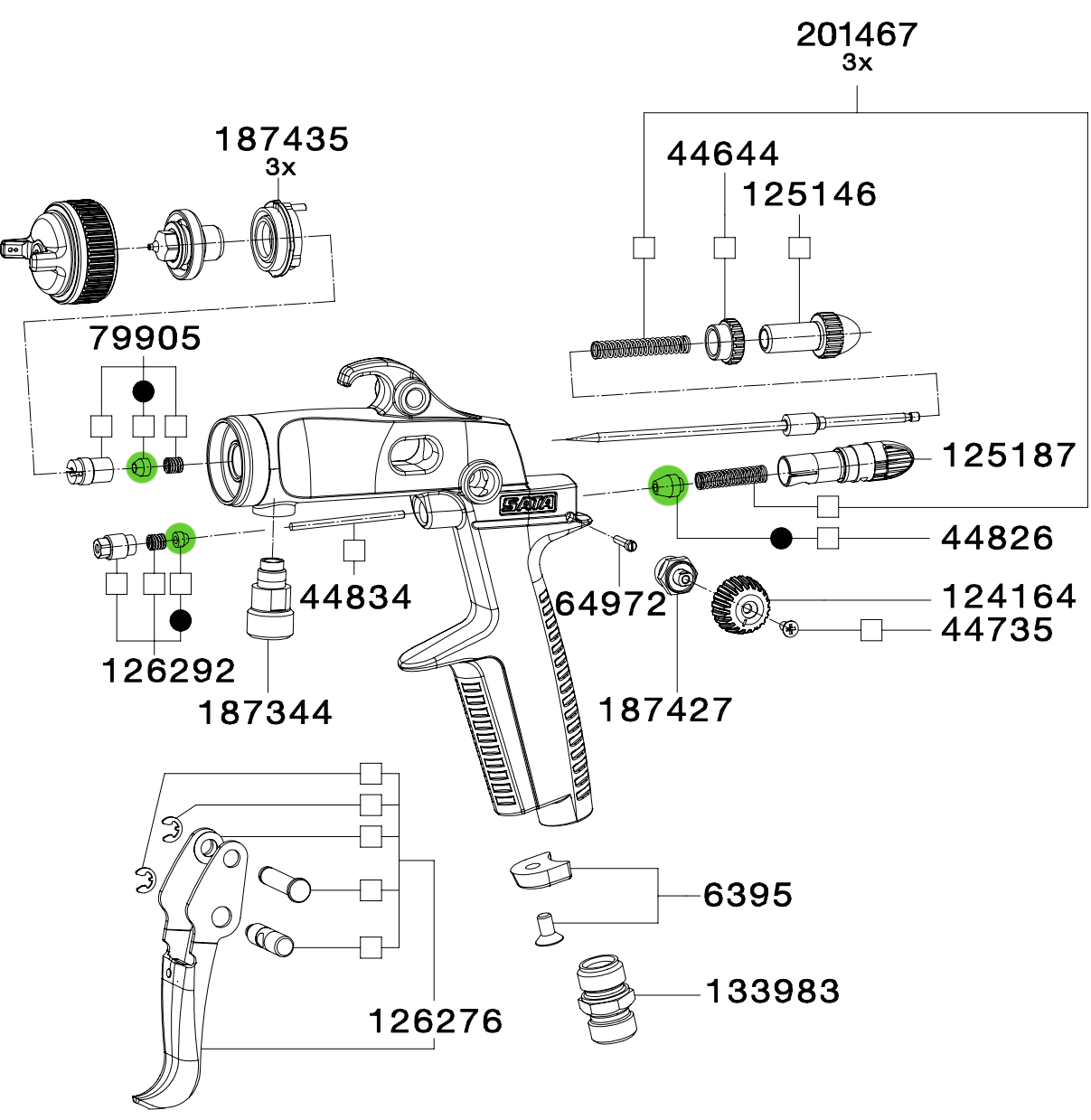 SATAminijet Packing Set