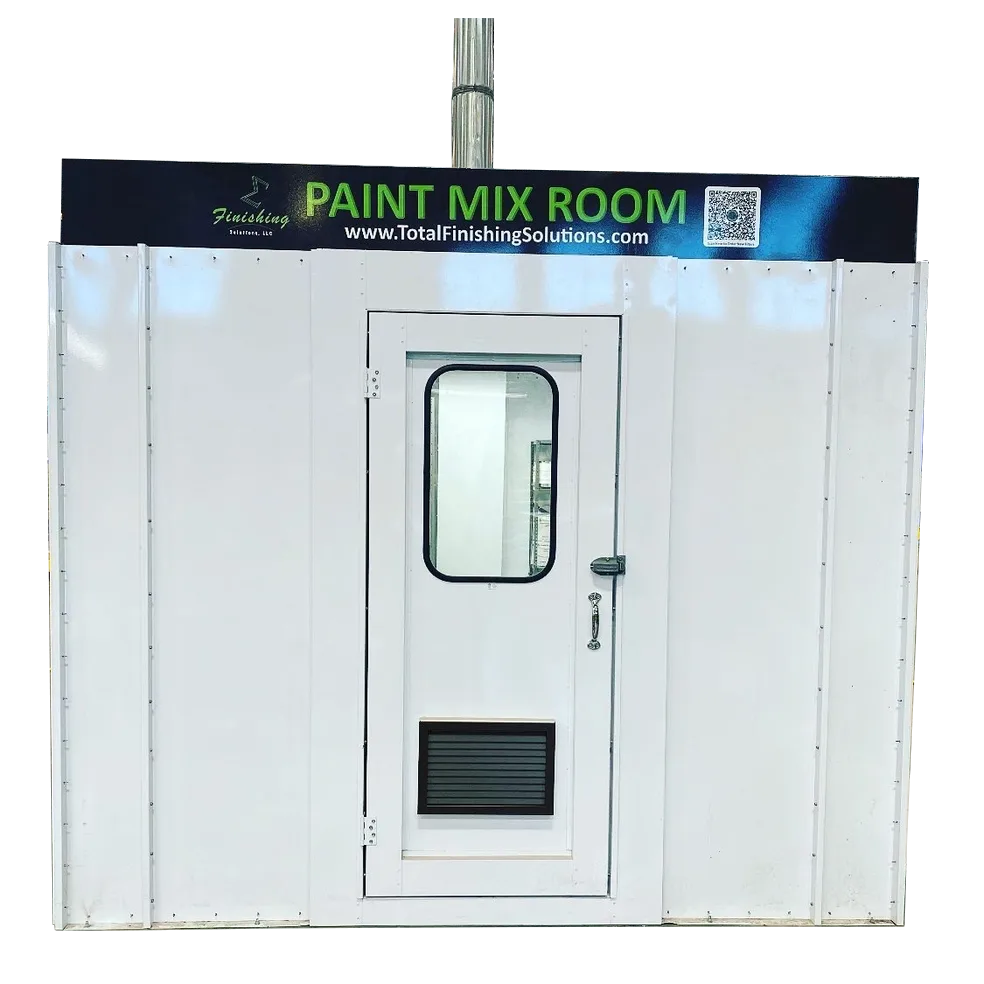 Industrial Paint Mixing Room 10' Wide x 9' High x 15' Deep Interior (TF10915 Series) - Total Finishing Supplies