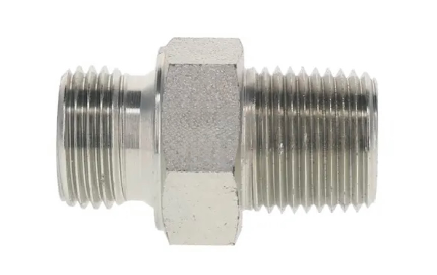 Male NPT (1/4") X Male BSP (1/4") Stainless Adapter