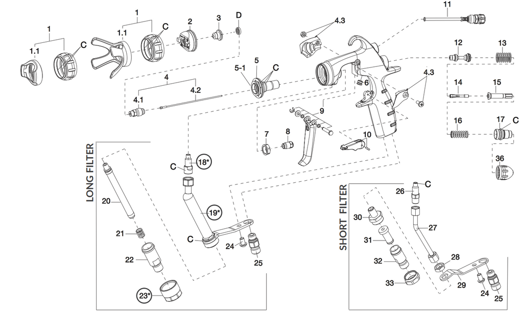 Anest Iwata W2KIT100 Air Dispersement O-Ring MSGS Series Spray Guns - Total Finishing Supplies