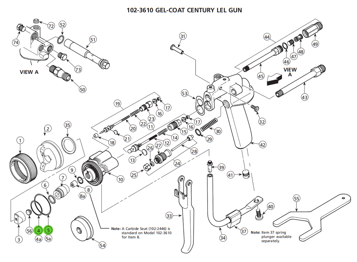 Binks 106-1173 O-Ring Kit (15 of Each) For Century LEL Gun Assemblies