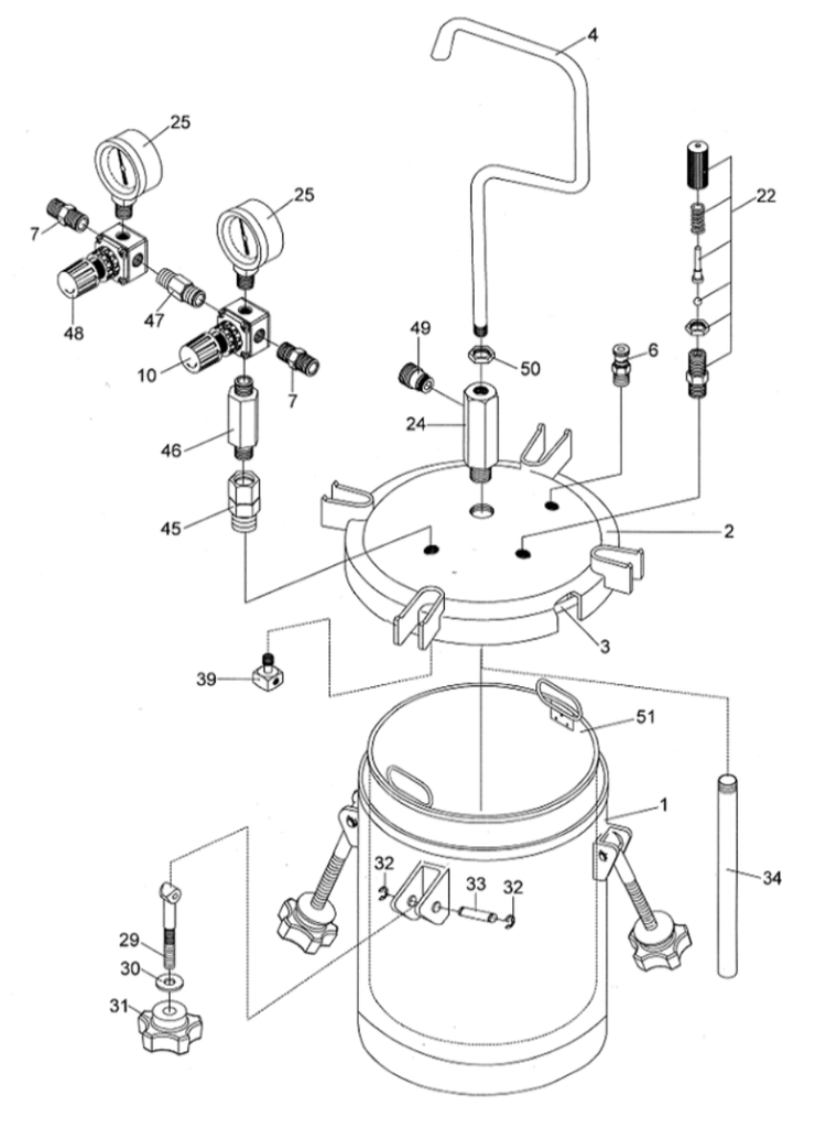 Anest Iwata PET10 - Pressure Regulator For Spray Gun - Total Finishing Supplies