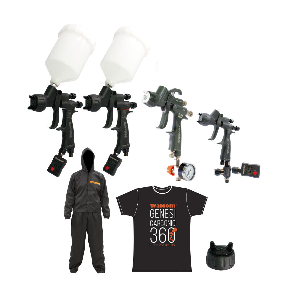 Walcom Master Kit (ø1.2mm) - 4 Guns & Spray Suit - Total Finishing Supplies