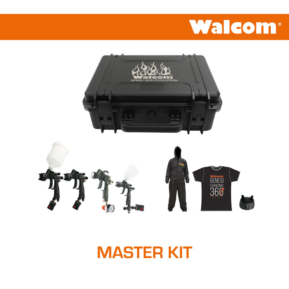 Walcom Master Kit (ø1.2mm) - 4 Guns & Spray Suit - Total Finishing Supplies