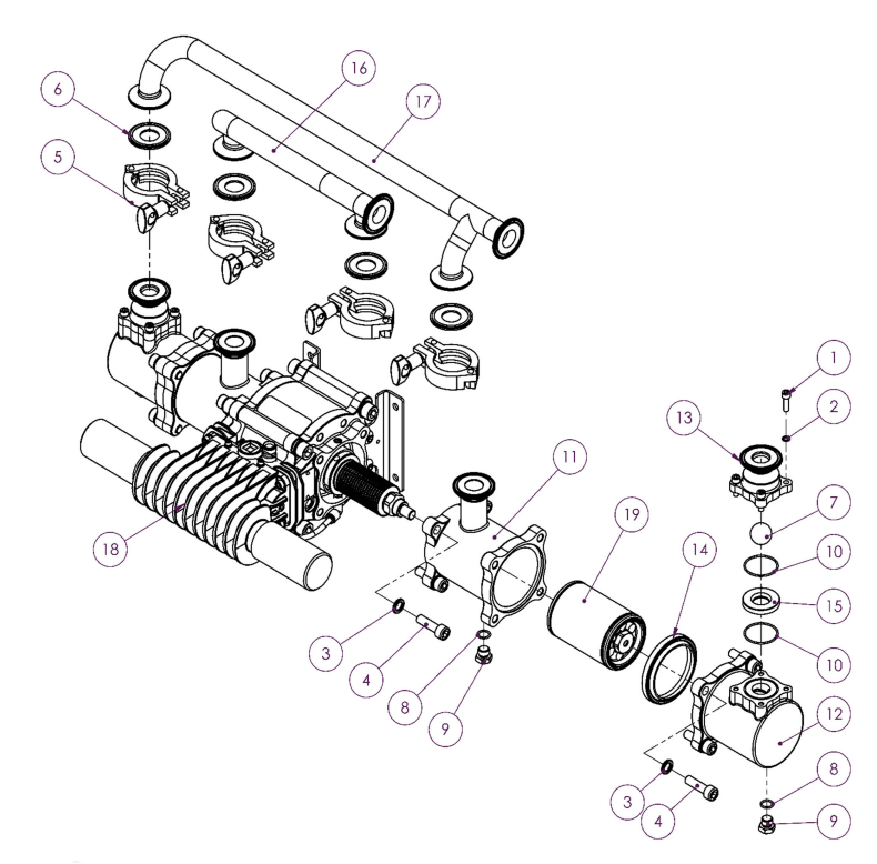 Binks Maple 15 Pump 70mm Piston Assembly - Total Finishing Supplies