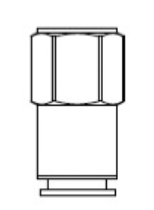 Binks 1/4" x 3/8" Push Lok Adapter Tube Fitting 54-4976