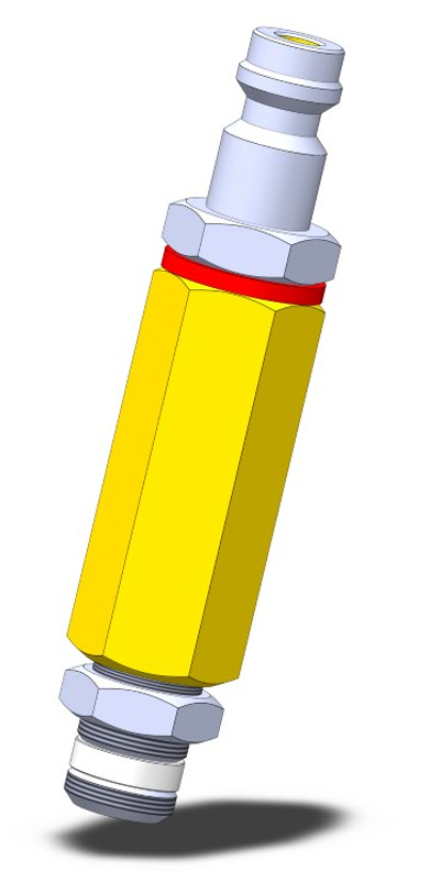 Zeus 813.315 Quick Air Coupling VNR-210, Male, Red