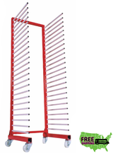 TFS “CHIEF” 25-Shelf Drying Rack – 44 lb Capacity Industrial Finishing Rack