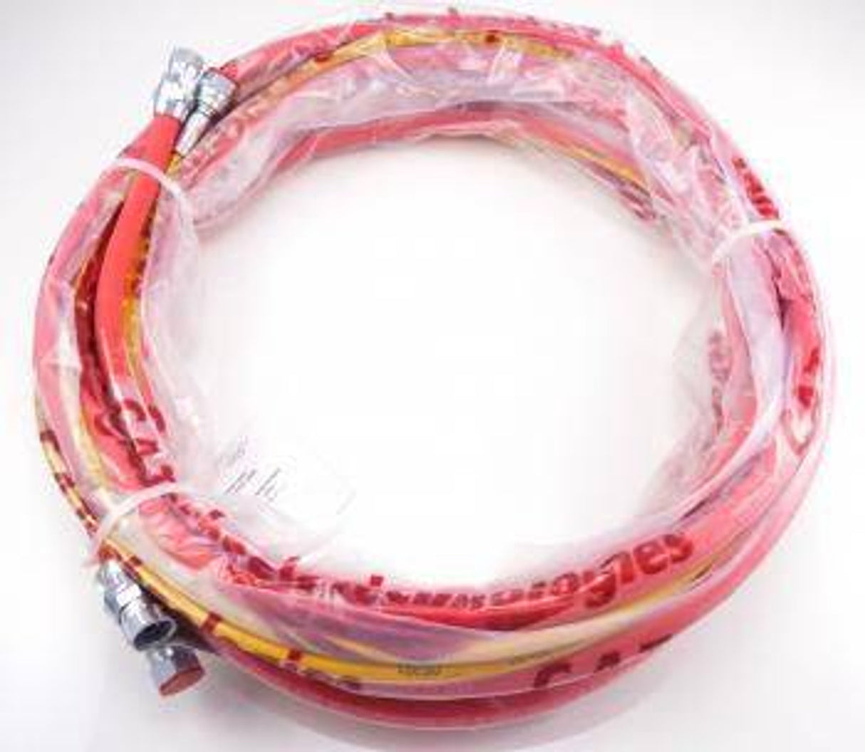 1/8” AAA Fluid & Air Hose Set – Yellow Fluid/Red Air (1885 psi) - Fittings: 1/4” x 1/4” NPS Females