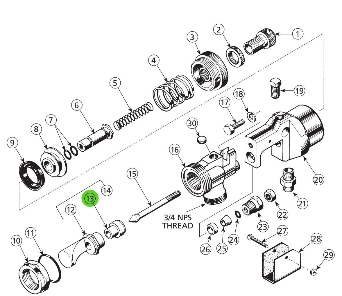 Binks 45-104 Nozzle Insert 1/4" Dia.