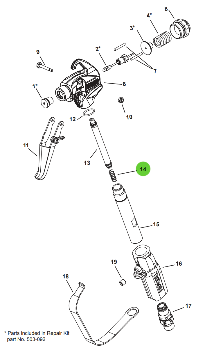 TriTech 501-048 Filter Spring 360/380/720