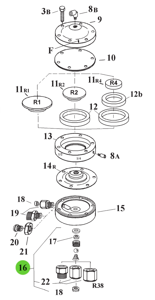DeVilbiss HGB-426-CO Fluid Inlet Kit