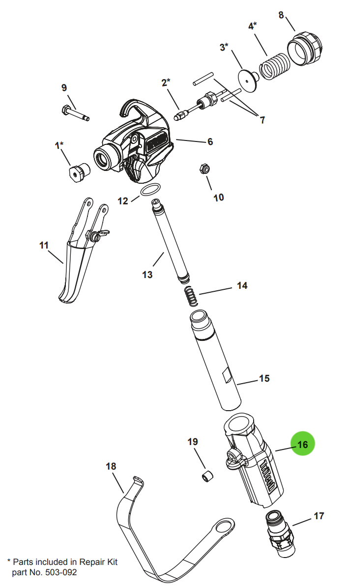 TriTech 501-113 Slide Handle T380