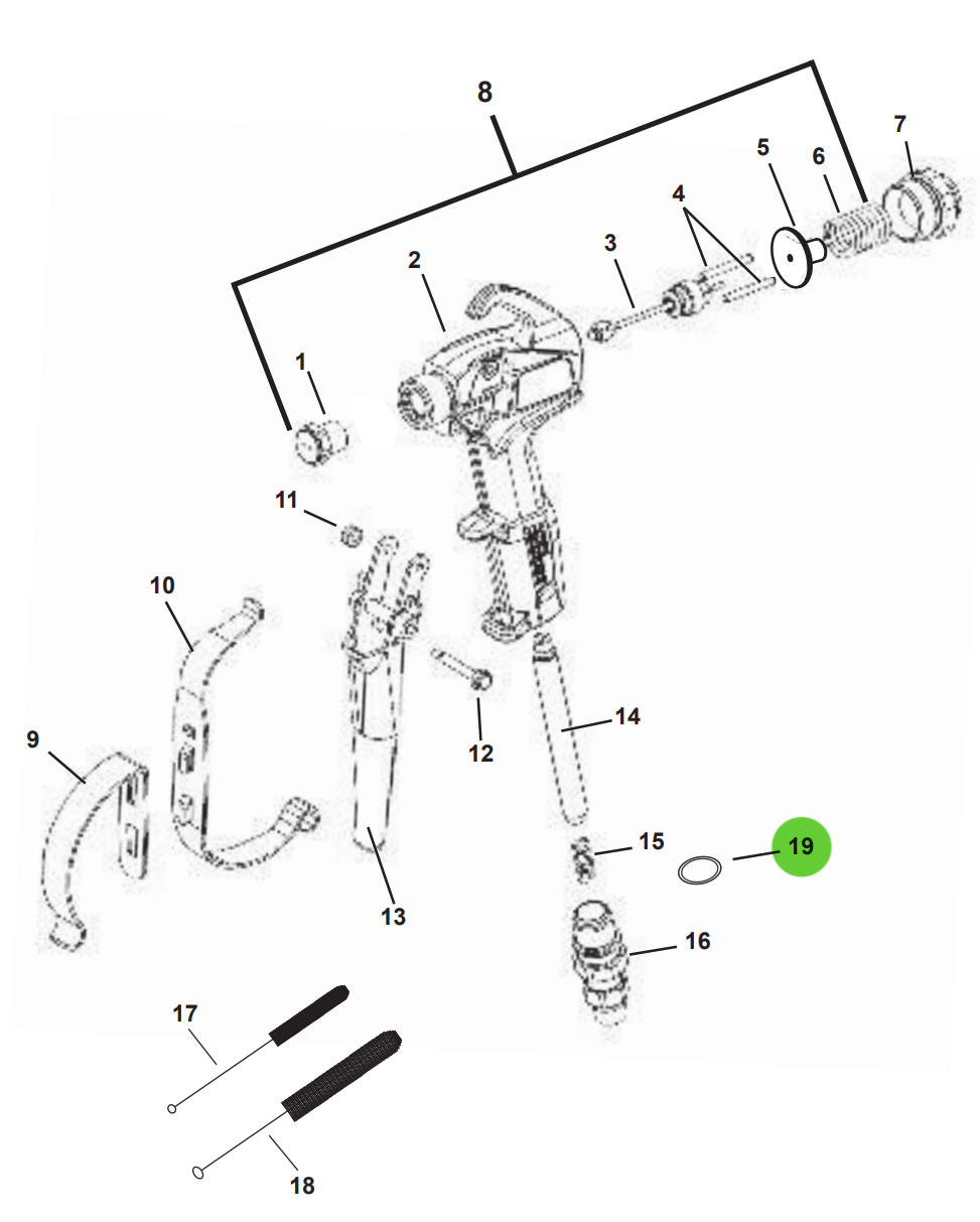 TriTech 500-039 Swivel Washer T420, T750