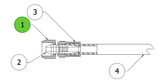 Ransburg 14599-00 Nut; Vector Fluid Hose